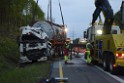 VU Gefahrgut LKW umgestuerzt A 4 Rich Koeln Hoehe AS Gummersbach P549